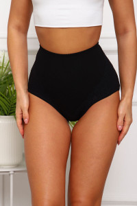 Трусы женские №64865 лапша (р-ры: 54-58) черный