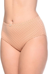 Трусы женские "Горошек" хлопок+эластан (последний размер) бежевые M,XL,2XL,3XL