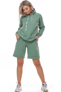 Костюм двойка женский К-043 футер (последний размер) оливковый 54,56