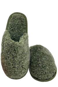 Тапки женские С-6НШ(ж)/Лайт/ВЛ-МР меховые (последний размер) хаки 38-39