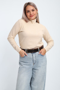 Водолазка женская М430 лапша (р-ры: 46-56) песочный