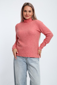 Водолазка женская М430 лапша (р-ры: 46-56) терракотовый