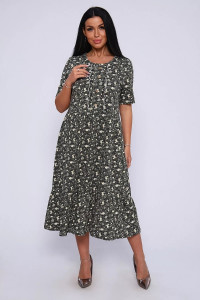 Платье женское 810 "Шарлотта" кулирка (последний размер) зеленый 48,56,58