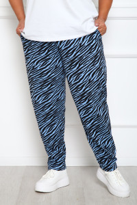 Брюки женские "Зебра" трикотаж (последний размер) синий 50,52,54,60,62