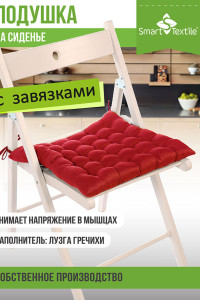Подушка на сиденье с гречневой лузгой "Уют" 037772 красный