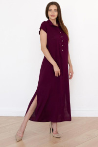Платье женское "Леонора" штапель (последний размер) темно-фиолетовый 48
