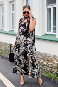 Платье женское "Дива" штапель (последний размер) черный 60