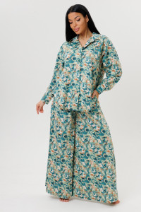 Костюм двойка женский №2221 кулирка (р-ры: 42-60) зеленый