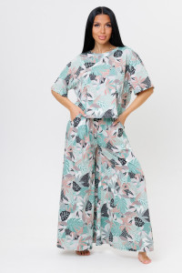 Костюм двойка женский №2220/1 кулирка (р-ры: 42-60) зеленый