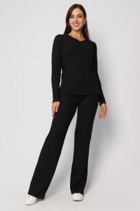 Костюм двойка женский "Premium-V" кашкорсе (последний размер) черный 42-44