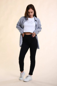 Лосины детские "Комфорт" рибана с начесом (последний размер) черный 128,140,152,158