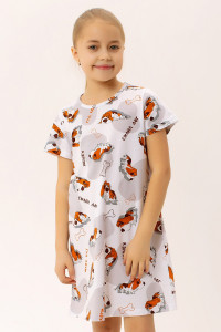 Платье детское "Сказка" ФЛ-2 кулирка (последний размер) белый 122