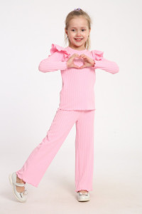 Костюм двойка детский МЛШ "Камилла" лапша (последний размер) розовый 104