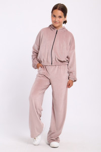 Костюм двойка детский МЛШ "Мэджик" велюр (последний размер) бежевый 152