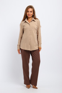Костюм двойка женский №31984 академик (р-ры: 46-56) бежевый