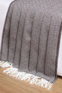 Плед "Vladi" хлопок "Валенсия Маре" бел/кастор