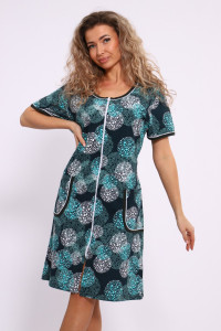 Халат женский 023 кулирка (последний размер) зеленый 50