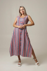 Платье женское П154 кулирка (последний размер) красный 56