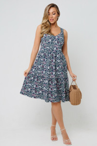 Сарафан женский СА105 кулирка (последний размер) темно-синий 48