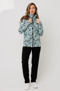 Костюм двойка женский К243 футер с лайкрой (последний размер) зеленый 50,54,56,58