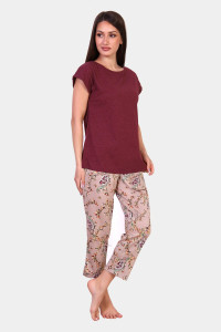 Костюм двойка женский ВИ-53 "Эйприл" вискоза (последний размер) бордо 48,50,56