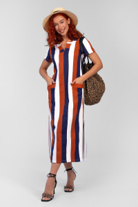 Платье женское К-306 "Келли" кулирка (последний размер) медь 48,52