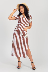 Платье женское К-306 "Келли" кулирка (последний размер) шоколад 58