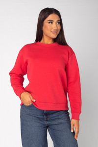 Толстовка женская ФТ-19 "Шайн" футер с начесом 3-х нитка пенье (последний размер) малиновый 44