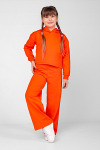 Костюм двойка детский КД-8 "Касси" футер 2-х нитка (последний размер) оранж 146