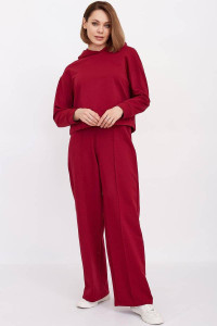 Костюм двойка женский "Элла Б" футер 2-х нитка (последний размер) бордовый 50