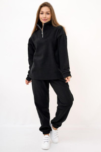 Костюм двойка женский "Твикс Ч" флис (последний размер) черный 60
