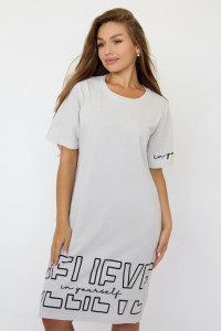 Платье женское "Вера С" кулирка (последний размер) серый 56-58,60-62