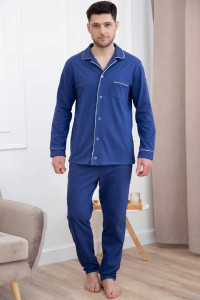 Пижама мужская "Виктор" кулирка (последний размер) синий 56