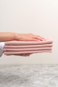 Набор вафельных полотенец "Ночь Нежна" пыльная роза 4 шт.