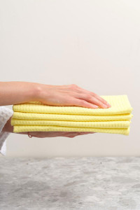 Набор вафельных полотенец "Ночь Нежна" солнечный 4 шт.