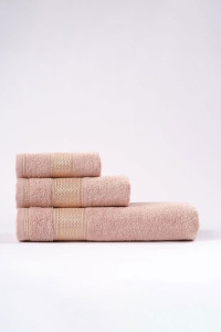 Набор махровых полотенец "Goldy" бежевый 3 шт.