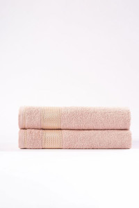 Набор махровых полотенец "Goldy" бежевый 2 шт.