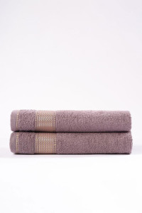 Набор махровых полотенец "Goldy" серый 2 шт.