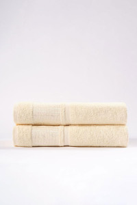 Набор махровых полотенец "Decorative" молочный 2 шт.