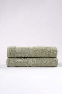 Набор махровых полотенец "Decorative" оливковый 2 шт.