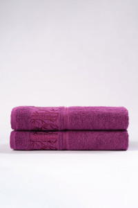 Набор махровых полотенец "Decorative" фиолетовый 2 шт.