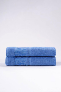 Набор махровых полотенец "Decorative" синий 2 шт.