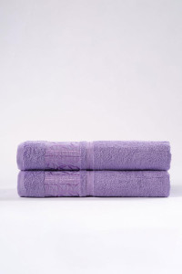Набор махровых полотенец "Decorative" сиреневый 2 шт.