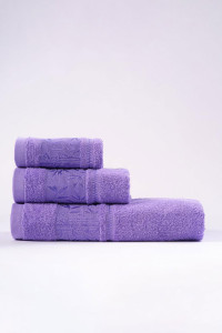 Набор махровых полотенец "Decorative" сиреневый 3 шт.