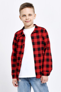 Рубашка детская м22084 кулирка (р-ры: 134-164) красный