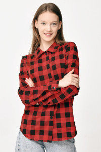 Рубашка детская м22085 кулирка (р-ры: 134-164) красный
