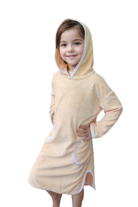 Туника детская №33055 велюр (р-ры: 110-152) желтый