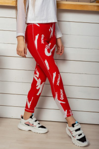 Лосины детские №8231 кулирка с лайкрой (р-ры: 34-40) красный