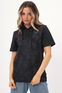 Футболка женская "Варёнка" кулирка (последний размер) темный меланж 48,54