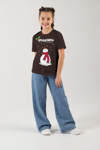 Футболка детская "Карнавал-1" кулирка (р-ры: 140-170) шоколадный